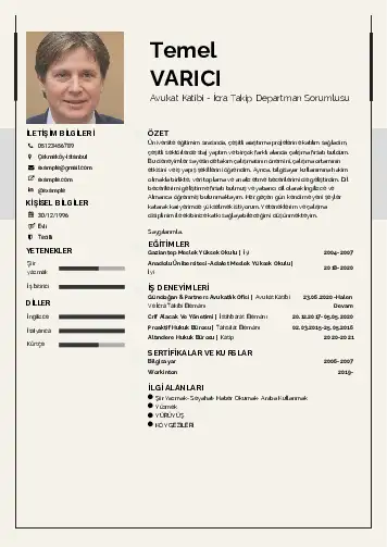 Hukuk Sekreteri Cv Örnekleri cv indir